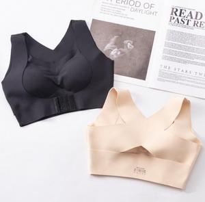 <span class=keywords><strong>Reggiseno</strong></span> a Canotta <span class=keywords><strong>Senza</strong></span> Cuciture Taglie Forti da Donna con Imbottitura Rimovibile Push-up Chiusura Frontale Logo <span class=keywords><strong>Senza</strong></span> Ferretto Traspirante Sollevamento del <span class=keywords><strong>Seno</strong></span> - Product Image 6