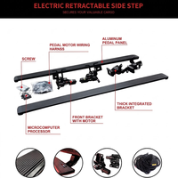 Marchepieds latéraux électriques rétractables automatiques en alliage d'aluminium de luxe 15-26 pour HILUX REVO, marchepieds électriques à double moteur avec LED