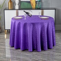 Nappe de table ronde minimaliste en polyester de 120 pouces, couleur unie, pour hôtel, nappe de banquet blanche de 132 pouces, vente en gros