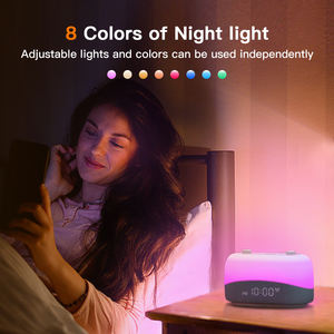 Réveil numérique HiFiD avec 8 couleurs lumineuses, méditation, yoga, son, machine à bruit blanc, machine à sons de sommeil avec sons relaxants - Product Image 5