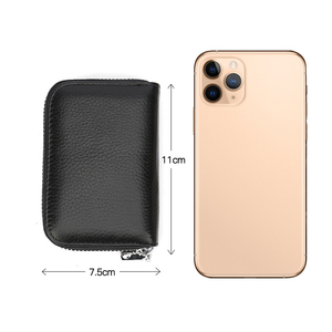 <span class=keywords><strong>Porte</strong></span>-cartes <span class=keywords><strong>carré</strong></span> à fermeture éclair de grande capacité <span class=keywords><strong>Porte</strong></span>-<span class=keywords><strong>monnaie</strong></span> étanche Portefeuille d'affaires court en cuir PU - Product Image 2