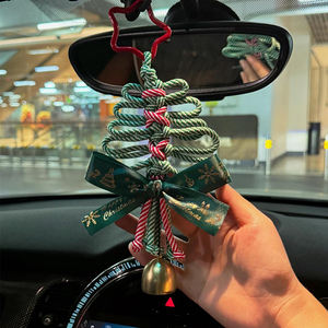 Colgante Minimalista de Nailon de Alta Gama para Coche, Decoración para el Espejo Retrovisor, Árbol de Navidad, Accesorios Interiores para Coche, Montado - Product Image 1