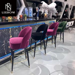 كرسي فاخر مخملي الارتفاع ، كرسي بار للطاولة - Product Image 5