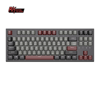 Teclado Mecánico para Juegos Royal Kludge RK R87, Retroiluminación RGB, Teclado con Cable para Computadora, Interruptores Rojos, Teclas Tailandesas