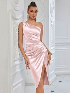El Nuevo Modelo 2026 Está Teniendo un Gran Éxito <span class=keywords><strong>de</strong></span> Ventas. <span class=keywords><strong>Vestido</strong></span> <span class=keywords><strong>de</strong></span> noche <span class=keywords><strong>de</strong></span> color liso con hombros asimétricos y pliegues para dama <span class=keywords><strong>de</strong></span> honor/<span class=keywords><strong>fiesta</strong></span> - Product Image 2