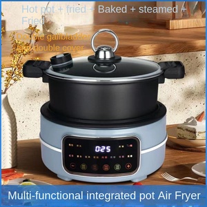 New House Hold Multifuncional Integrado Olla Freidora de aire Cocina eléctrica Olla caliente eléctrica Freír y cocinar al vapor Split - Product Image 3