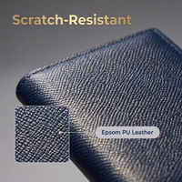 Porte-cartes de crédit multi-cartes en cuir végétalien gaufré de qualité supérieure pour collectionneurs, accessoire de voyage design