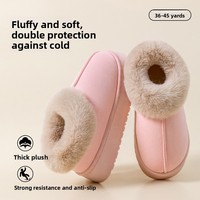 Chaussons d'hiver unisexes à semelle épaisse, rehaussants, en peluche, pour la maison, bottes de neige montantes antidérapantes pour l'extérieur, automne-hiver, chaudes