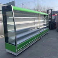 Vitrine réfrigérée verticale à rideau d'air, à haute efficacité énergétique, avec contrôle numérique de la température, LED, pour supermarché