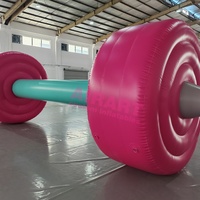 Haltères gonflables pour la décoration de scènes gonflables, haltères de gymnastique gonflables pour la décoration de courses