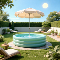 Piscine gonflable pour enfants en PVC personnalisée avec auvent, design rectangulaire de 3 mm d'épaisseur pour une utilisation en extérieur