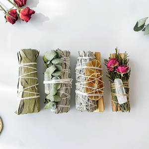 Bâtons de sauge blanche, Palo Santo, tranches de citron, feuilles d'<span class=keywords><strong>eucalyptus</strong></span>, lot de <span class=keywords><strong>cristaux</strong></span>, kit de méditation et de purification, 100% naturel - Product Image 3