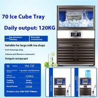 Machine à glaçons cubiques commerciale 110V avec prise US/EU pour les salons de thé, les bars et l'usage domestique, idéale pour les affaires transfrontalières