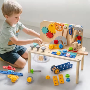 <span class=keywords><strong>Boîte</strong></span> <span class=keywords><strong>à</strong></span> <span class=keywords><strong>outils</strong></span> de démontage d'écrou de simulation en bois Creative Baby Hands-On Brain Fun Jouets éducatifs Think & Learn en jouant pour les enfants - Product Image 4
