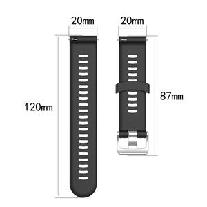Bracelet en silicone de 20mm à dégagement rapide pour <span class=keywords><strong>Garmin</strong></span> Forerunner245M 645 <span class=keywords><strong>Vivoactive3</strong></span> - Product Image 3