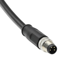 Câble de connecteur circulaire M8 à angle droit, étanche IP67, pour capteur, 2-8 broches, connecteur moulé, gaine blindée en PVC/PUR