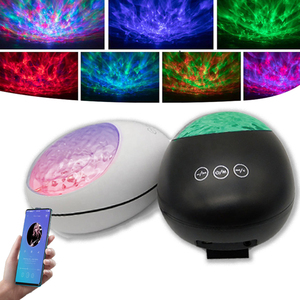 โปรเจคเตอร์คลื่นทะเล LED รุ่นใหม่ สำหรับไฟกลางคืนควบคุมด้วยสวิตช์ ปรับความสว่างได้ เหมาะสำหรับห้องนอนในบ้าน ตัวเครื่องทำจาก ABS สี<span class=keywords><strong>ดำ</strong></span>/<span class=keywords><strong>ขาว</strong></span> - Product Image 1