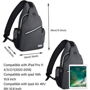 Sac <span class=keywords><strong>de</strong></span> poitrine <span class=keywords><strong>de</strong></span> sport Super March pour hommes Sac à bandoulière en polyester imperméable avec logo personnalisé Sac <span class=keywords><strong>de</strong></span> poitrine sans logo à la mode pour femmes - Product Image 2