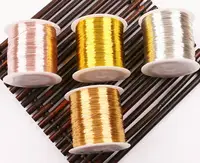 250G pro Rolle vergoldeter Kupfer perlen draht DIY Craft Dünner Metalldraht für die Schmuck herstellung