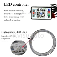 Anneau lumineux LED CQL Angel Eye pour lentille de projecteur Bi-LED de 3 pouces, modification de phare de voiture
