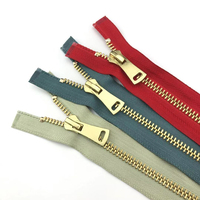 Personnalisé 3 #   5 #   8 #   Fermeture éclair en métal double couleur or blanc noir à chaîne longue, ouverte et fermée, pour sacs à main, vestes, vêtements