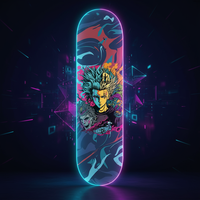 Vente en gros directe usine, personnalisable, faible MOQ, professionnel, haute qualité, planche à roulettes portable double rocker en érable chinois avec graphique imprimé UV