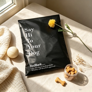 Custom Matte Black Biodegradable Poly Mailers White Printed Waterproof Self Seal Shipping Bags Pet Dog Boutique Brand - Product Image 1