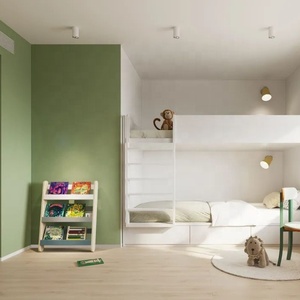 Lit superposé moderne en bois massif de haute qualité à deux étages avec tiroirs de rangement, durable, écologique, personnalisable, chambre d'enfant - Product Image 3