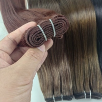 Extensions de Cheveux Humains Remy Vierges de Qualité Luxe, Double Trame, 14-26 Pouces
