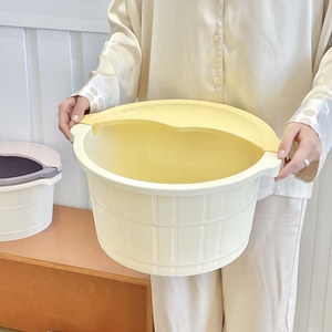 ポータブル折りたたみ式フットバスタブふた付きハンドル付きホームスパと旅行用アウトドアウォーター機能 - Product Image 2