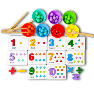 Juego educativo de clasificación de colores de cuentas de arcoíris, aprendizaje temprano, Clip cognitivo Digital, juguete de conteo matemático - Product Image 6