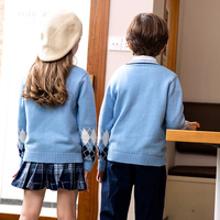 Uniformes scolaires promotionnels bon marché, uniforme d'hiver pour enfants, costume en tricot de Style britannique, vente en gros