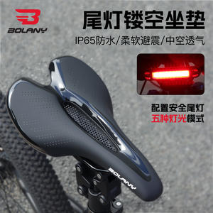Sillín de Bicicleta Bolany Hollow Negro con Luz Trasera para Bicicleta de Montaña y Carretera - Product Image 3