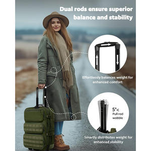 Sac à dos à roulettes tactique personnalisé étanche avec 2 roues sacoche pour ordinateur portable portable sac à dos de randonnée extérieure Molle de nuit - Product Image 3