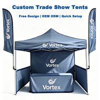 Tente de salon professionnelle personnalisée 3x3M 3x4.5M 3x6m, robuste, imperméable, avec structure en alliage d'aluminium, pop-up publicitaire pour intérieur et extérieur, marché