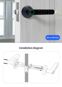 Tuya APP Cerradura de puerta inteligente Seguridad Control de acceso al hogar Teclado Cerradura de manija de puerta eléctrica <span class=keywords><strong>barata</strong></span> - Product Image 6