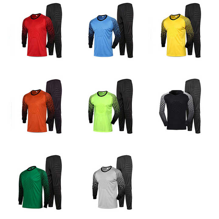 Maglia da portiere di calcio uniforme maglia protettiva a maniche