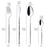 Ensemble de couverts en acier inoxydable 18/10, 4 pièces, ensemble de couverts pour restaurant et fête, ensemble de couverts modernes nordiques