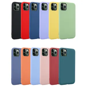 For iPhone 11 Case Silicone TPU Soft Microfiber Cloth Lining Cell Phone Protective Cover Case For iPhone 11 Pro Max 12 Pro