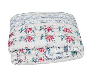 High Quality Organic Cotton Kantha <b>Quilt</b> Comforter Set Queen Size Soft <b>Bedding</b> with Printed Pattern for Home or Hotel Use - Product Image 2