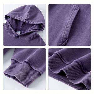 Sudaderas con Capucha para Hombre, Estilo Vintage, Lavadas con Ácido, de Alta Calidad, al por Mayor, de Forro Polar Grueso, de Algodón Pesado de 420 g/m², Unisex - Product Image 4