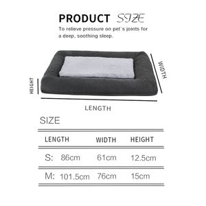 Di lusso ortopedico per cani e gatti tappetino per cani e gatti rimovibili in pelliccia sintetica cuscini traspiranti modello solido inverno Pet Pad basso MOQ - Product Image 4