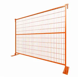 Ayarlanabilir ağır galvanizli 2.1*2.4m kanada standartları inşaat kaynaklı geçici yapı kablosu örgü çit panel fiyat