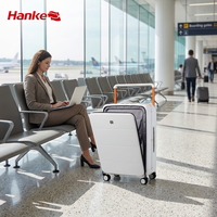 Hanke Voyage Valise Cabine à Coque Rigide en Aluminium avec Ouverture Frontale et Roulettes, Ensemble de Bagages
