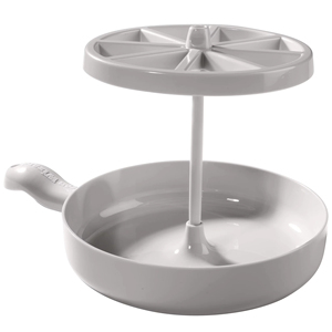 Bandeja de plástico para cocinar tocino en microondas con recogedor de grasa - Herramienta duradera y ecológica para preparar comidas en la cocina y el dormitorio - Product Image 1