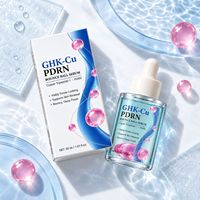 Sérum élastique GHK-CU & PDRN en flacon de 30 ml, emballage neutre, hydratant, éclaircissant, sérum facial pour l'élasticité de la peau