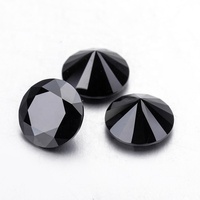 Diamant en vrac de couleur noire, 0,10 carat, forme ronde, diamant naturel GRA, prix du diamant noir, prix du moissanite