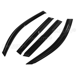 4x Black Car Side <b>Window</b> Visor Rain Guard <b>Vent</b> Rain Guard Door Visor Cover Trim ForToyota for RAV4 2006-2020 Awnings Shelters - Product Image 2