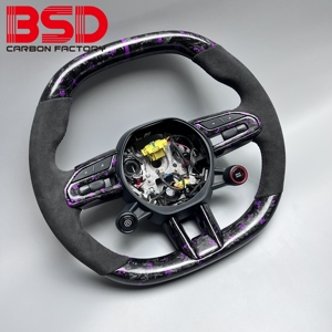 คาร์บอน BSD สำหรับ<span class=keywords><strong>พวงมาลัย</strong></span> Alcantara ฟอร์จสีม่วงจริง Su7ของ Xiaomi - Product Image 2