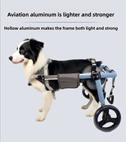 Fauteuil roulant robuste en aluminium pour grands chiens, écologique, avec réglage multi-angles de la camber, pliable sans assemblage, aide à la marche pour chiens handicapés